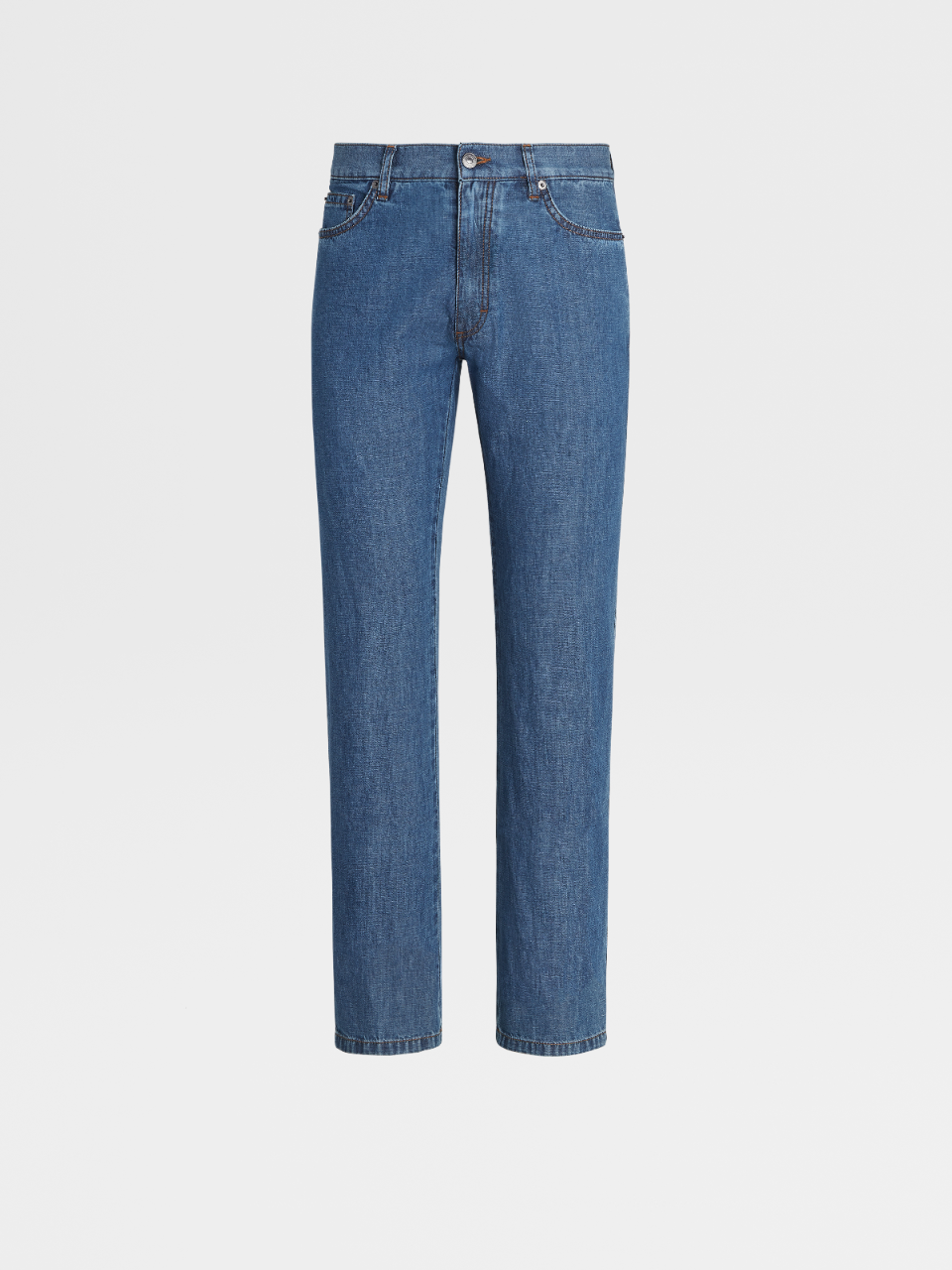 Straight Fit 5-pocket Utility Blue Jeans